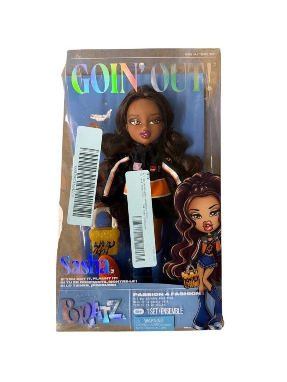 Bratz Goin’ Out Sasha Bunny Boo Fashion Doll Passion 4 Fashion New Box Wear